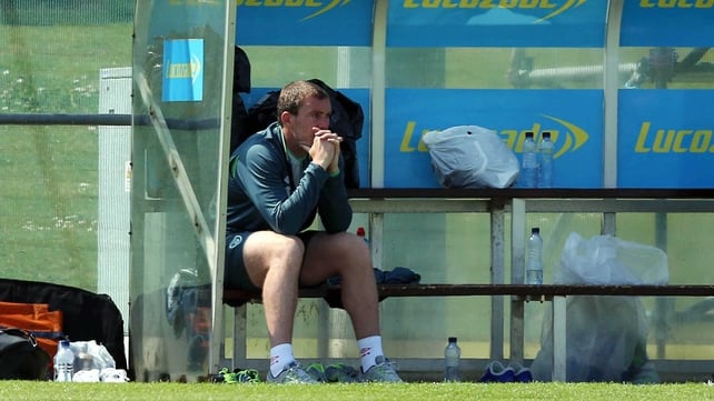 Richard Dunne missed training with Ireland this morning