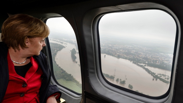 German Chancellor Angela Merkel toured the worst-hit areas in the south of the country German Chancellor Angela Merkel toured the worst-hit areas in the south of the country