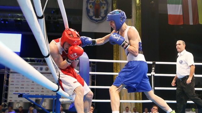 Michael Conlan, the final Irish boxer to fight on Wednesday, pummelled his opponent into submission in Minsk