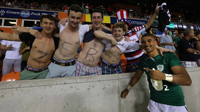 Simon Zebo was in action for Ireland against the United States