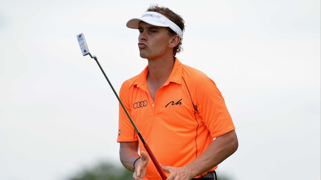 Joost Luiten in action during the final round en route to securing the Lyoness Open title