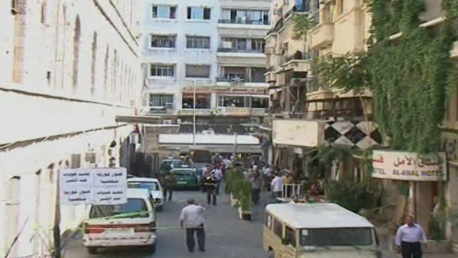 Two bombs exploded in a central Damascus square Two bombs exploded in a central Damascus square