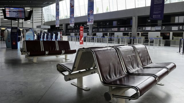 The first day of the action saw hundreds of flights grounded in France The first day of the action saw hundreds of flights grounded in France