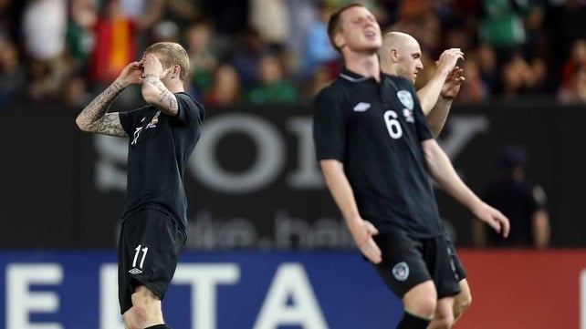 Ireland were beaten 2-0 by Spain in Yankee Stadium