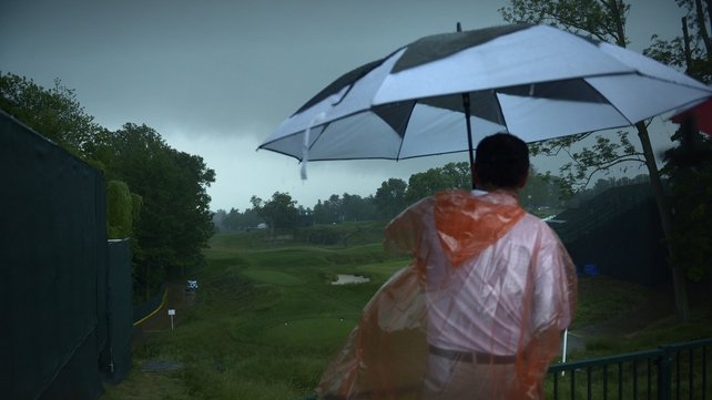 Torrential rain delayed play for over three hours in Pennsylvania