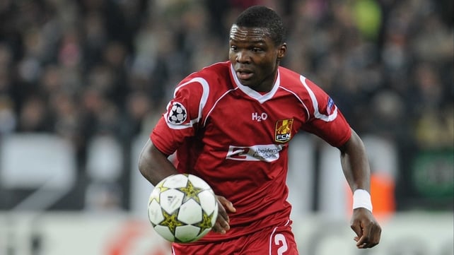 Jores Okore in action for FC Nordsjaelland