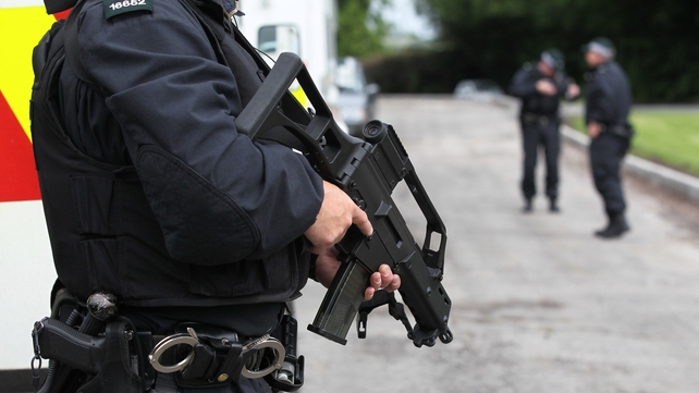 Armed officers are on duty at the summit venue in Co Fermanagh Armed officers are on duty at the summit venue in Co Fermanagh