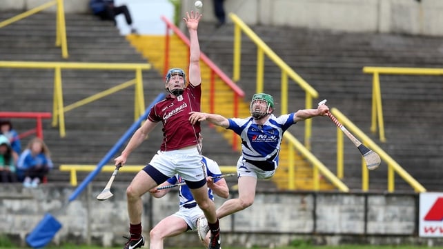 Galway's Conor Cooney rises highest as Cahir Healy challenges