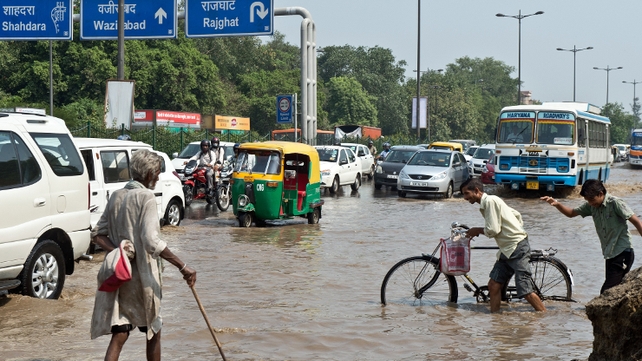 About 33,000 people had been rescued so far this week, according to the home ministry About 33,000 people had been rescued so far this week, according to the home ministry