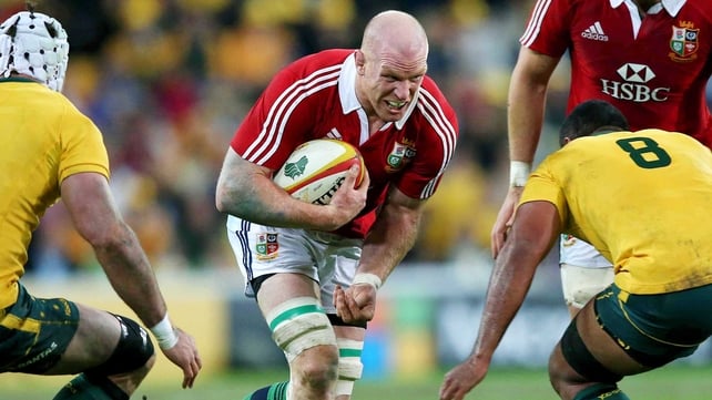 Paul O'Connell on the charge for the Lions