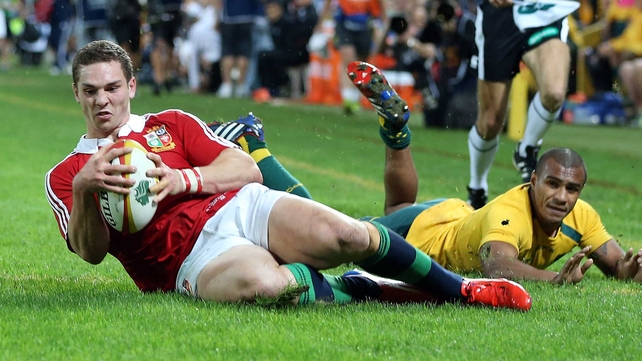 George North touches down for the first Lions try