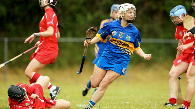 Noreen Flanagan celebrates after scoring a goal for Tipperary against Cork