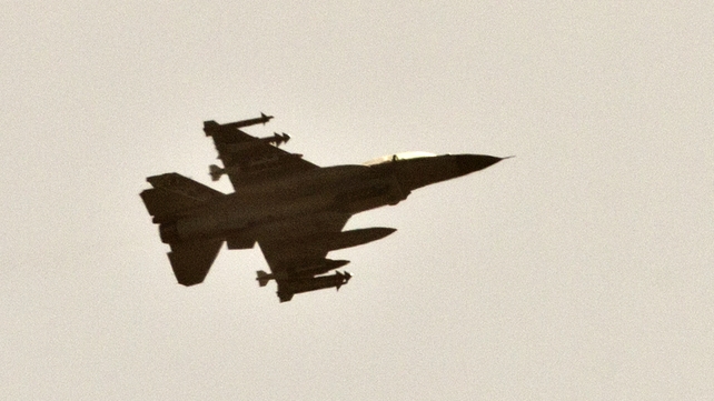 The military said its aircraft struck two weapons storage facilities The military said its aircraft struck two weapons storage facilities