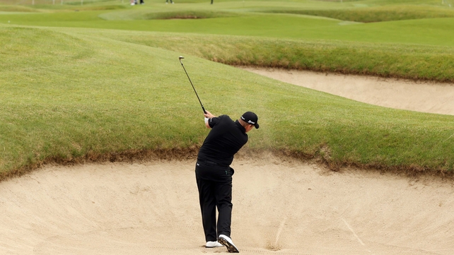 Shane Lowry gets a practice round in at Carton House