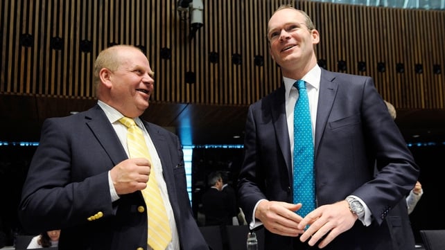 Swedish Agriculture Minister Eskil Erlandsson and Simon Coveney share a joke at talks in Luxembourg earlier this week Swedish Agriculture Minister Eskil Erlandsson and Simon Coveney share a joke at talks in Luxembourg earlier this week