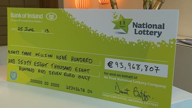 The winner of a €94m Euromillions prize has collected their prize in Dublin The winner of a €94m Euromillions prize has collected their prize in Dublin