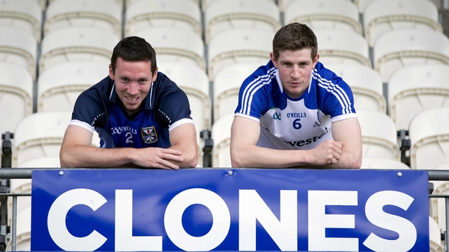 Cavan's Ronan Flanagan and Darren Hughes of Monaghan pictured at St Tiernach's Park ahead of their semi-final clash