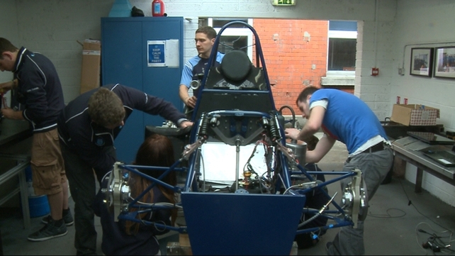 The mostly final-year students have been building their car since last September The mostly final-year students have been building their car since last September