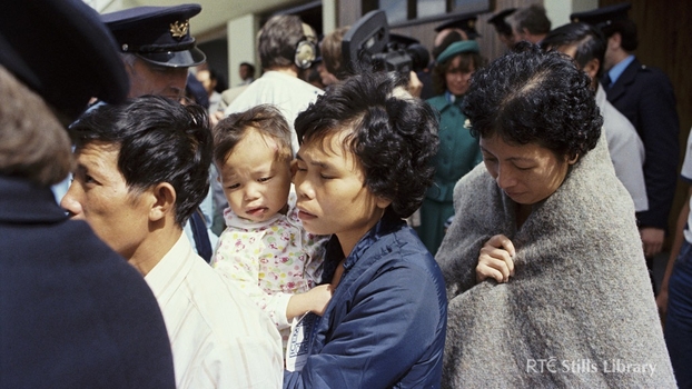 Vietnamese Boat People arriving at Dublin Airport in 1979