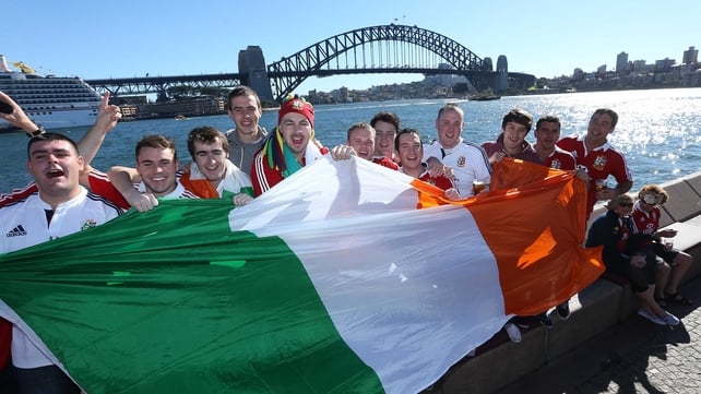 Irish fans in Sydney ahead of the game