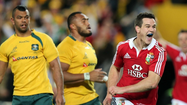 Jonathan Sexton was among the try scorers for the Lions