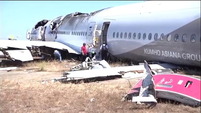 Ms Hersman also confirmed witness accounts that at least one emergency escape chute had deployed inside the aircraft, trapping a flight attendant Ms Hersman also confirmed witness accounts that at least one emergency escape chute had deployed inside the aircraft, trapping a flight attendant
