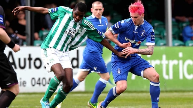 Ismahil Akinade was on the mark twice for Bray in this absorbing clash