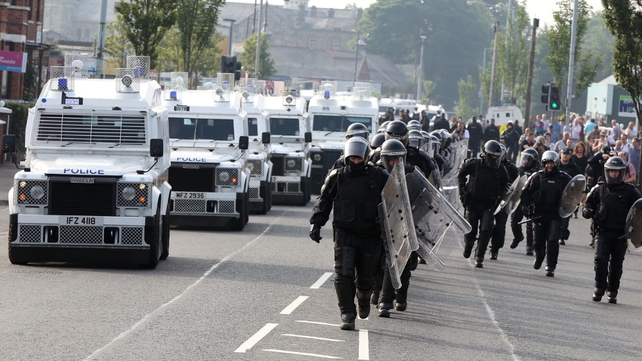 Serious rioting broke out after the Orange Order was prevented from parading in the Ardoyne area Serious rioting broke out after the Orange Order was prevented from parading in the Ardoyne area