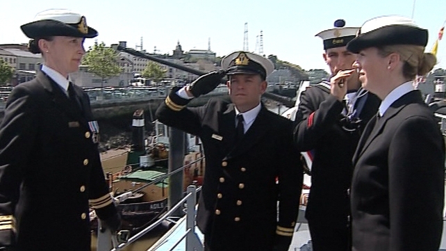 Lieutenant Commander Marie Gleeson and Lieutenant Commander Erika Downing Lieutenant Commander Marie Gleeson and Lieutenant Commander Erika Downing