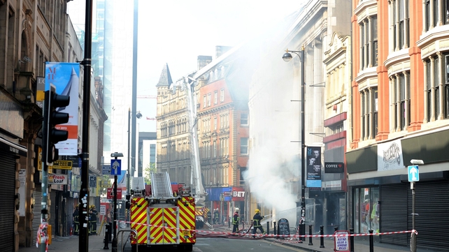 Firefighters spent most of the night trying to deal with the fire Firefighters spent most of the night trying to deal with the fire