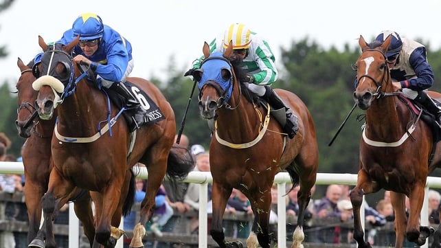 Maundy Money (centre) took the honours in the O'Keeffe's Marquee Hire Rathmore Handicap