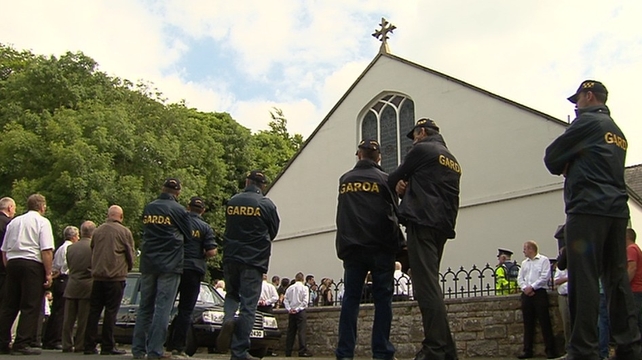A large garda security operation ensured there was no paramilitary display A large garda security operation ensured there was no paramilitary display