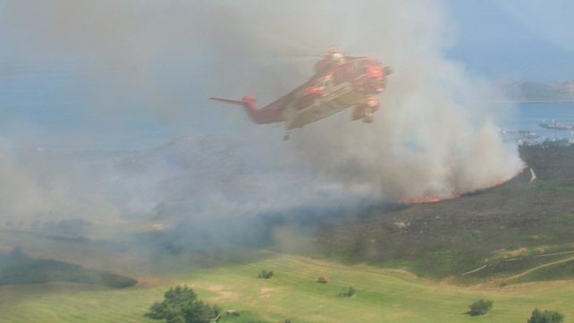 A gorse fire in Howth, Co Dublin Bord na Móna volunteers are monitoring high-risk areas A gorse fire in Howth, Co Dublin Bord na Móna volunteers are monitoring high-risk areas