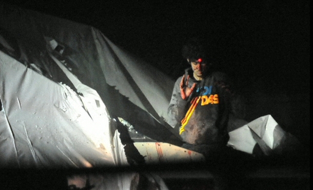 Dzhokhar Tsarnaev with a sniper laser on his forehead (Picture courtesy of Boston Magazine) Dzhokhar Tsarnaev with a sniper laser on his forehead (Picture courtesy of Boston Magazine)