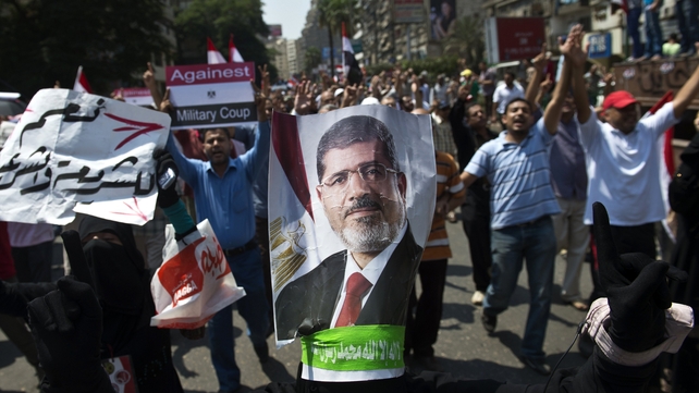 Muslim Brotherhood supporters have called for the reinstatement of Mohammed Mursi Muslim Brotherhood supporters have called for the reinstatement of Mohammed Mursi