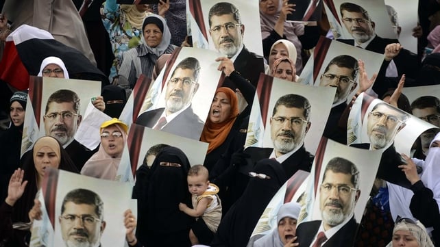 Supporters of Mohammed Mursi have called for his reinstatement Supporters of Mohammed Mursi have called for his reinstatement