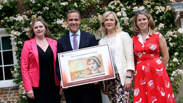 Caroline Criado Perez (far right) successfully campaigned to have women represented on bank notes Caroline Criado Perez (far right) successfully campaigned to have women represented on bank notes