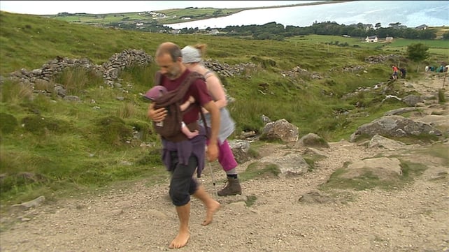 Some people climbed Croagh Patrick in their bare feet