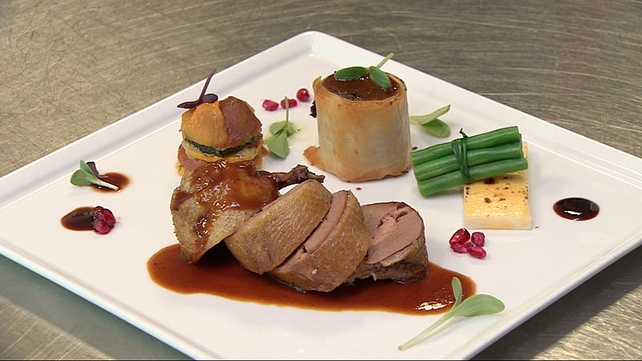 Pigeon Confit, Celeriac & Sweet Potato Flan Pigeon Confit, Celeriac & Sweet Potato Flan
