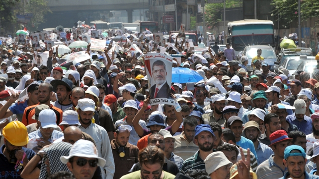 The presidency is set to declare that Muslim Brotherhood protests against the army's overthrow of president Mohammed Mursi were non-peaceful The presidency is set to declare that Muslim Brotherhood protests against the army's overthrow of president Mohammed Mursi were non-peaceful
