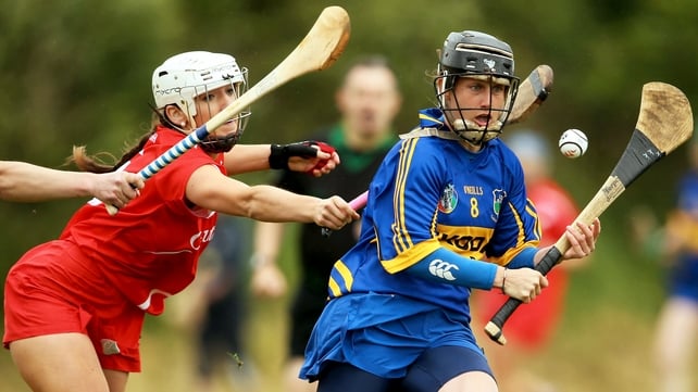 Jill Horan in action against Denise Cronin of Cork in June