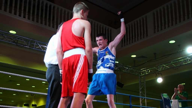 Jordan Myers celebrates his success