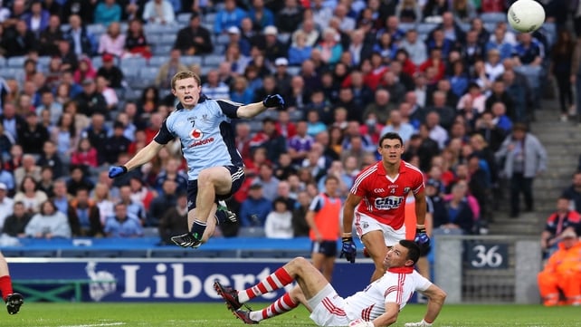 Jack McCaffrey celebrates his goal against the Rebels