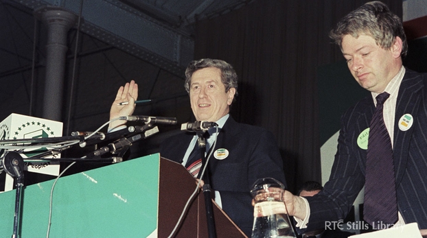 The late Garret FitzGerald at the Fine Gael 1979 Ard Fheis along with FG General Secretary Peter Prendergast