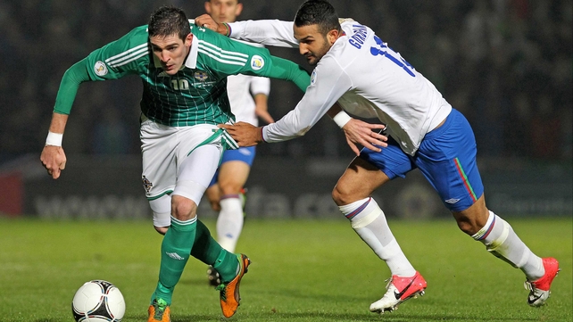 Kyle Lafferty will miss Northern Ireland's clash with Russia