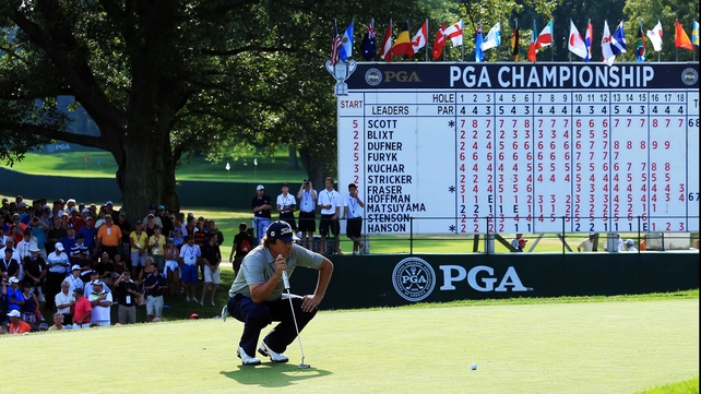 Jason Dufner broke the course record on Friday at Oak Hill