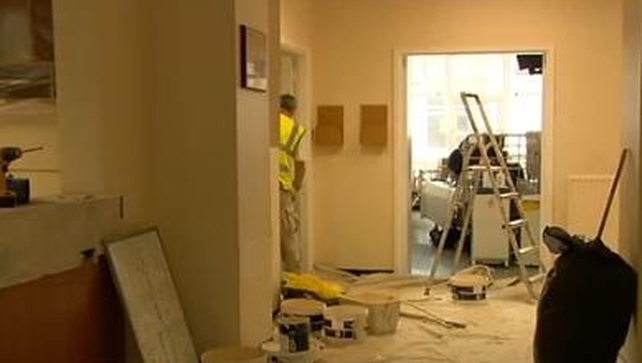 The clean up operation is continuing at the hospital after the flooding two weeks ago The clean up operation is continuing at the hospital after the flooding two weeks ago