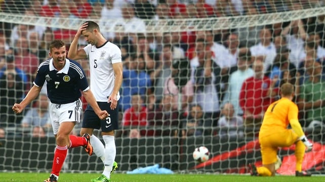 James Morrison celebrates his opener at Wembley