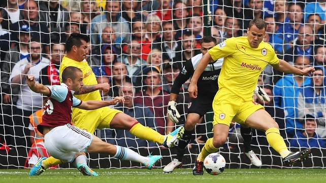 Joe Cole gave West Ham the lead in the 13th minute