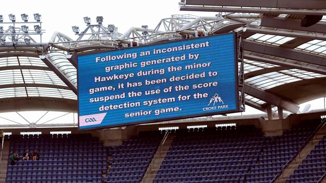Hawk-Eye was stood down after the error was made in the Galway v Limerick semi-final